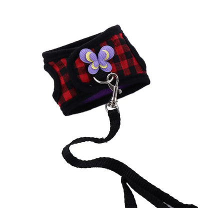 Mice Rat Ferret Outdoor Walking Corset Traction Guinea Pig Clothes Vest Leash Set Chest Strap Harness  Leash Small Pet Products
