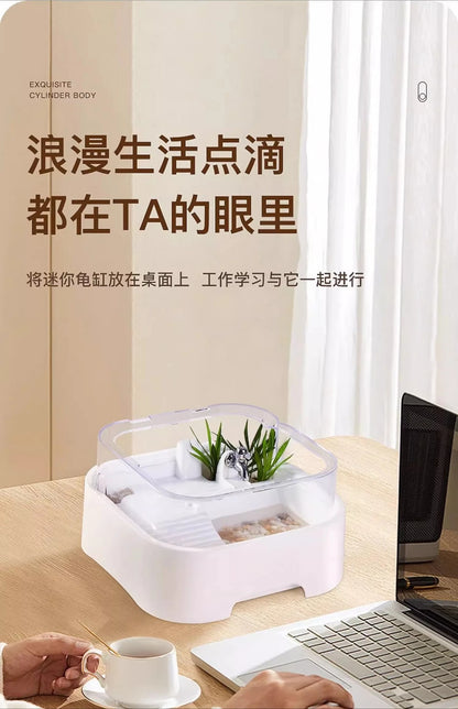 Turtle Tank, Home Brazilian Turtle Pot, Decorative Item, Grass Turtle Breeding Box, Tank Sun Deck