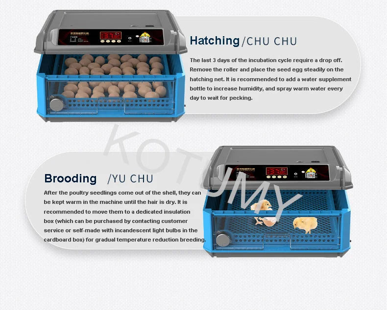 Incubator, Chicken Automatic Intelligent Small Incubator, Chicken Duck Goose Household Incubator, Mini Water Bed Incubator