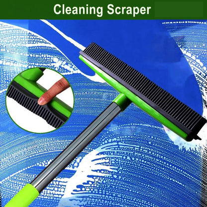 Pet Hair Rubber Broom Floor Brush for Carpet Dog Hair Remover Silicone Broom  Househeld Cleaning Squeegee Adjustable Long Handle