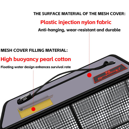 Sougayilang Foldable Fishing Cage Net Fish Carp Bait Cage Shrimp Basket Fish Crayfish Lobsters Catcher Tank Trap Mesh Network