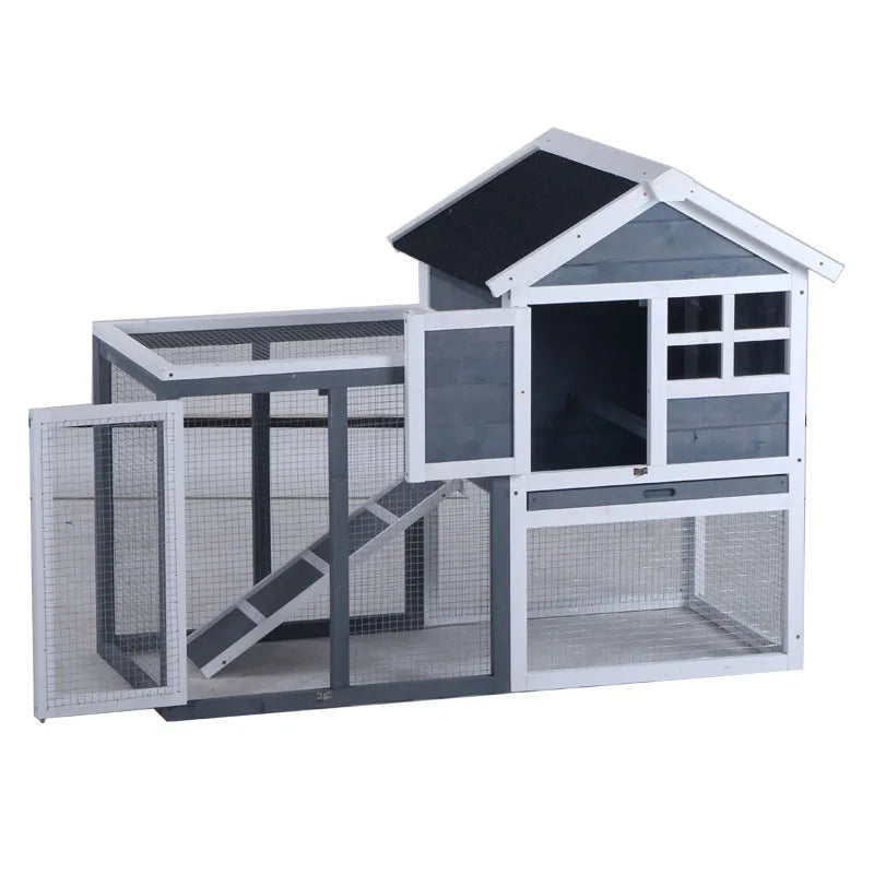 Pet Cage Factory Wholesale Wooden Bunny Rabbit Hutches Wooden Rabbit Breeding Cages For Outdoor
