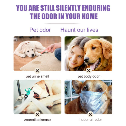 Pet Odor Eliminator Spray for Home Dog Cat Urine Feces Smell Long Lasting Air Freshener Natural Deodorizer 50ml Travel Size