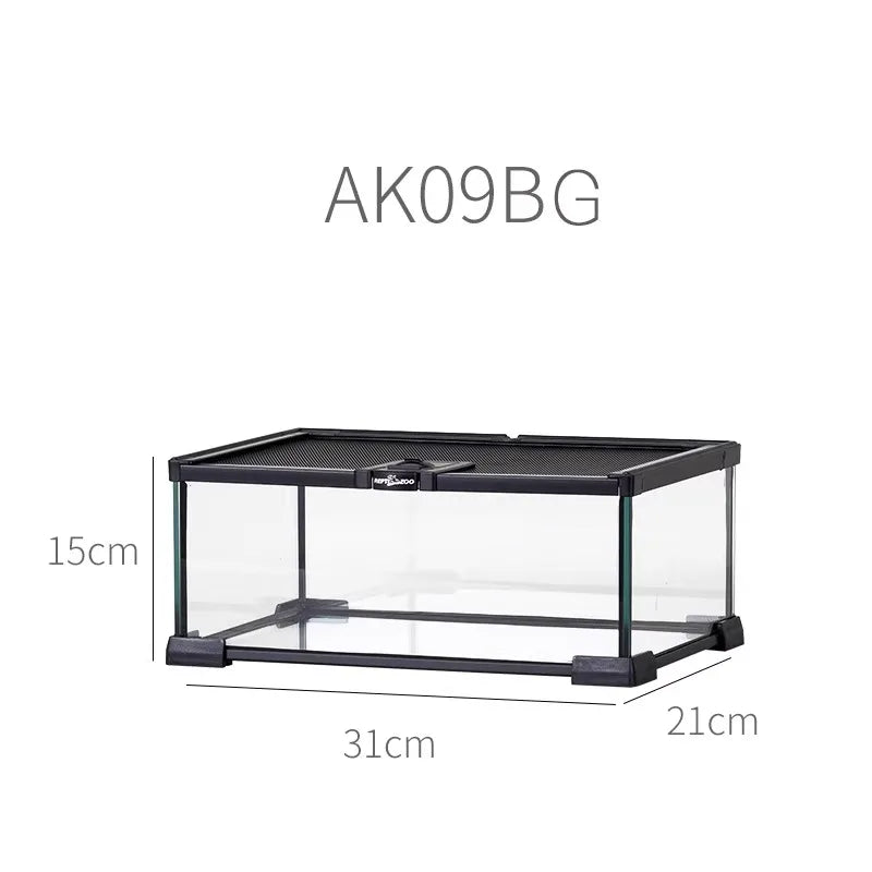 Rainforest Glass Terrarium for Reptiles Snake Tree Frog Bearded Dragon Lizard Gecko Spider Habitat Tank with Decorations