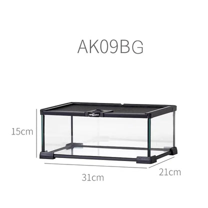 Rainforest Glass Terrarium for Reptiles Snake Tree Frog Bearded Dragon Lizard Gecko Spider Habitat Tank with Decorations