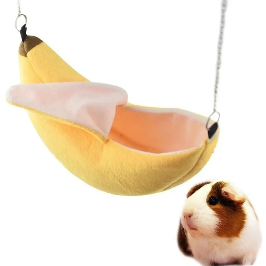 Banana Shape Hamster Hammock Rat Hanging Beds House Small Animal Cage Squirrel Guinea Pig Banana Style Plush