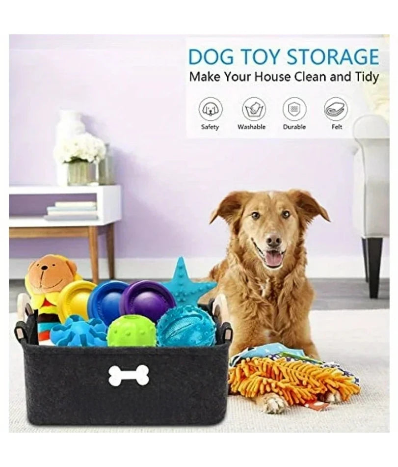 Pet dog toy felt storage box home storage basket dirty clothes storage bag storage basket Pet dog toy felt storage box