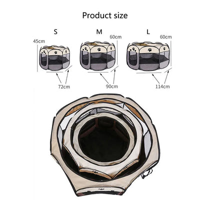 Pet nest pet dog cat delivery room foldable cat nest pet fence tent octagonal cage pet supplies
