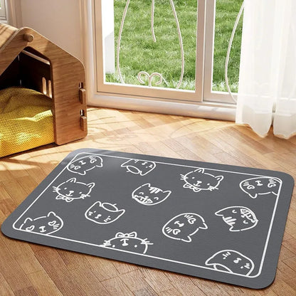 Diatomaceous mud pet mat Feeding mat for cats and dogs non-slip anti-spill easy to clean pet placemat absorbent quick drying mat