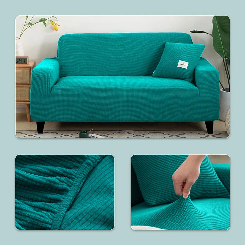 Jacquard Sofa Cover Couch Cover Sofa Cover Elastic Soft Versatile Furniture Protection Cover Pet Proof Living Room Household Use