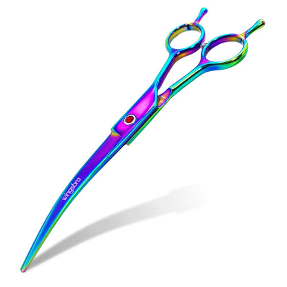 Pet Grooming Scissors   7inch Right and Left Hand Curved Scissors For Dog Grooming