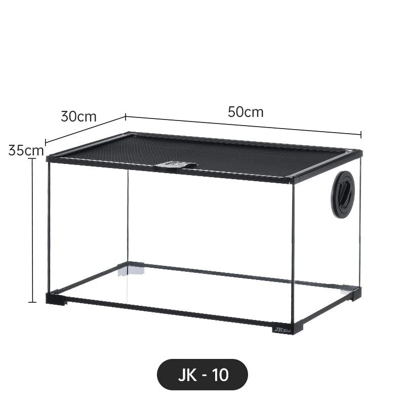 Climbing Pet Glass Tank,Lizard&Frog Habitat,Water Turtle&Hermit Crab Tank,Spider Enclosure for Reptiles,Horned Frog Breeding