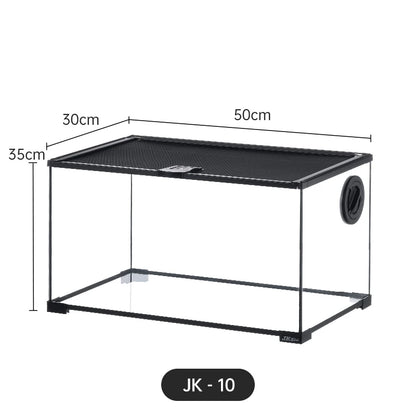 Climbing Pet Glass Tank,Lizard&Frog Habitat,Water Turtle&Hermit Crab Tank,Spider Enclosure for Reptiles,Horned Frog Breeding