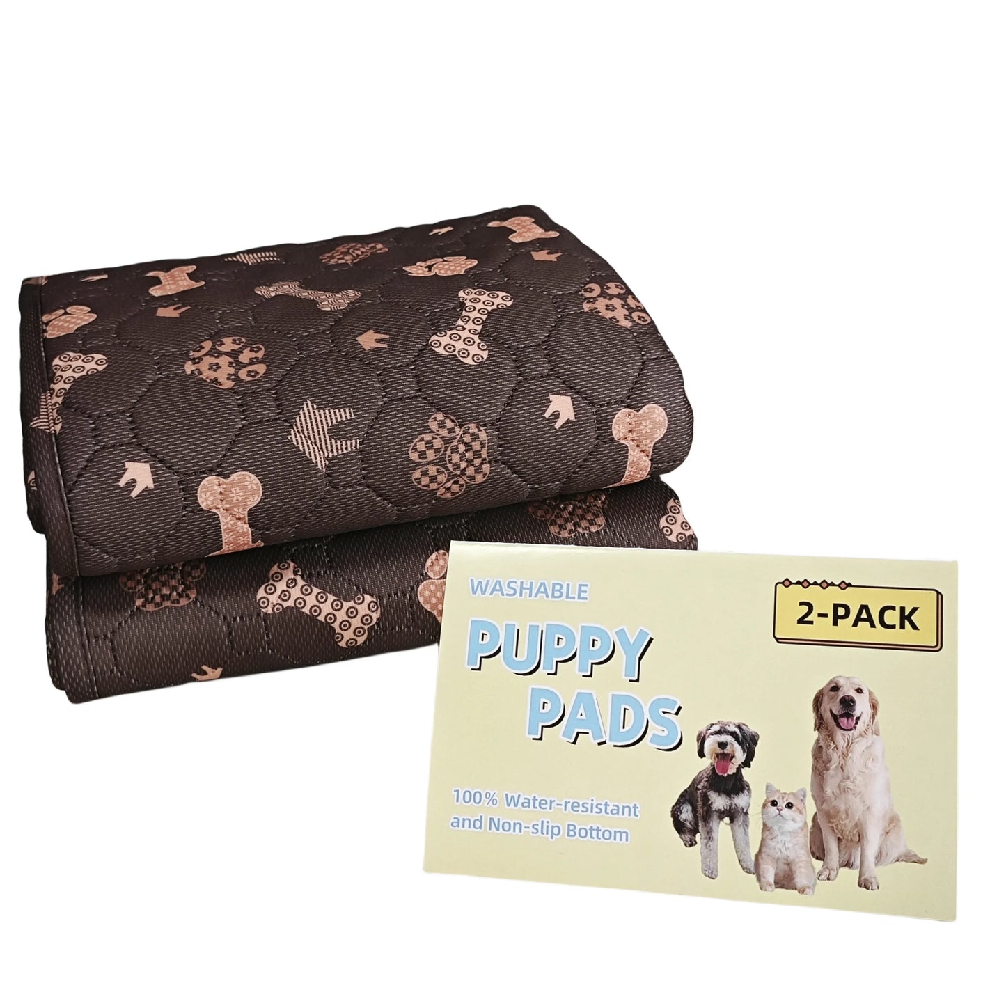 2pcs Large Pet Dog Pee Pads, Rosa Rink Washable Sleep Play Pad, Reusable Dogs Puppy Pads Pet Training Pads for Dogs winter