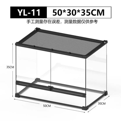 Front Door Rainforest Reptile Terrarium Climbing Breeding Box for Tree Frog Eyeliner Lizard Arboreal Ecological Landscape