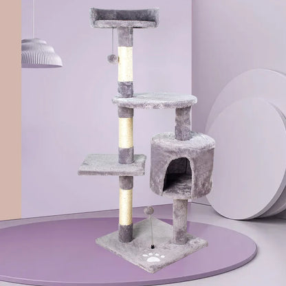 Winter cat climbing frame, wrapped in fabric for warmth, cat villa, cat nest, cat tree, cat jumping platform, pet toys