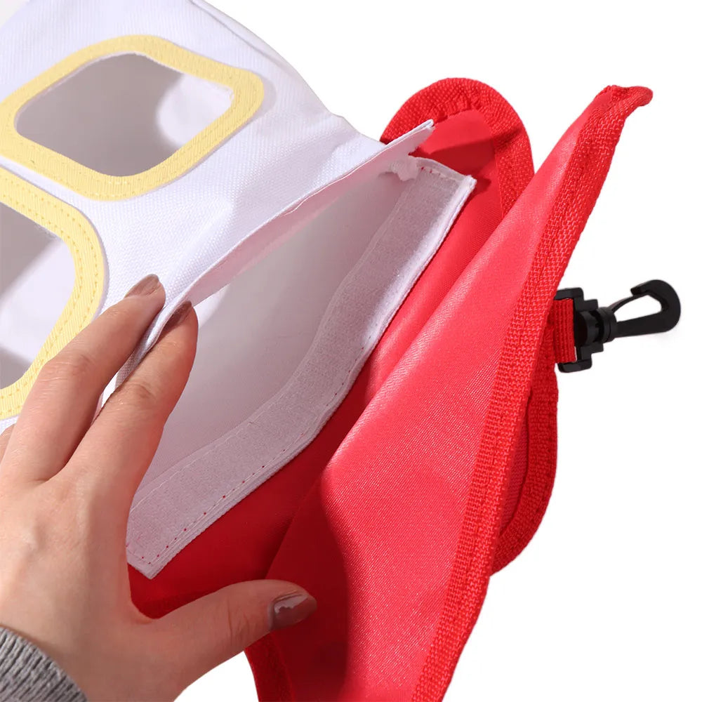 Mushroom Shaped Rabbit Hay Bag Large Capacity Oxford Cloth Rabbit Feeding Bag Hanging Portable Rabbit Hay Feeder Bag