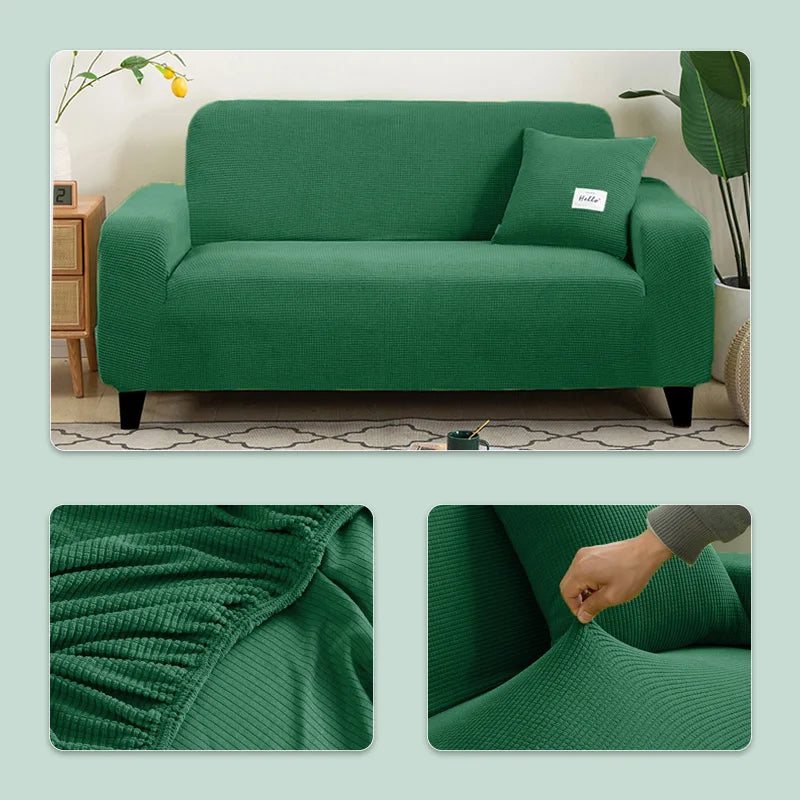 Jacquard Sofa Cover Couch Cover Sofa Cover Elastic Soft Versatile Furniture Protection Cover Pet Proof Living Room Household Use