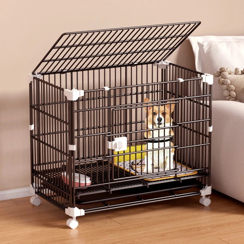 Indoor Large Medium Dog Cage with Toilet Pet Dog House Fence for Samoyed Labr Dog Cages Kennels And Run Outdoor Supplies