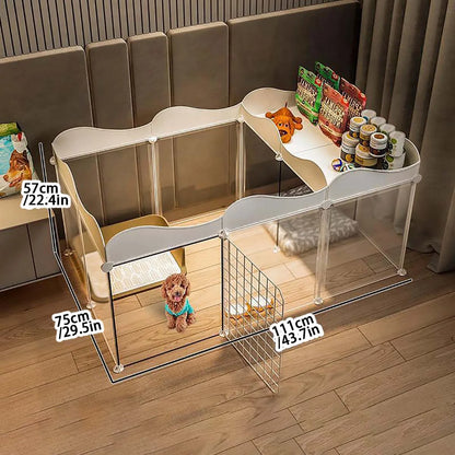 Pet dog enclosure Home House kennel Indoor small dog Teddy fence isolation door with toilet area dog cage