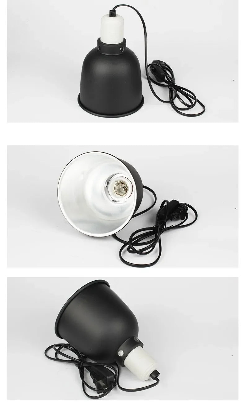 5.5 Inch Reptile Lamp Cap Tortoise Lizard Snake Terrarium Anti-scald Protective Lampshade Lamp Holder Reptile Safety Light Shade
