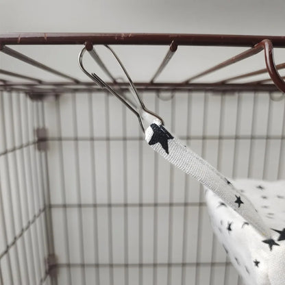 2025 Hanging Ferret Hammock Cage Printed with Hooks Hamster Hammock Ferret Warm Bed For Guinea Pig Hideout Mouse