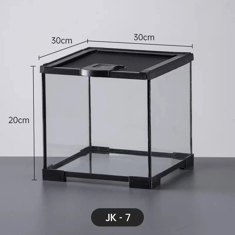 Professional glass reptile terrarium for chameleon,lizard,and snake,suitable for horned frog and water turtle,clear ventilation
