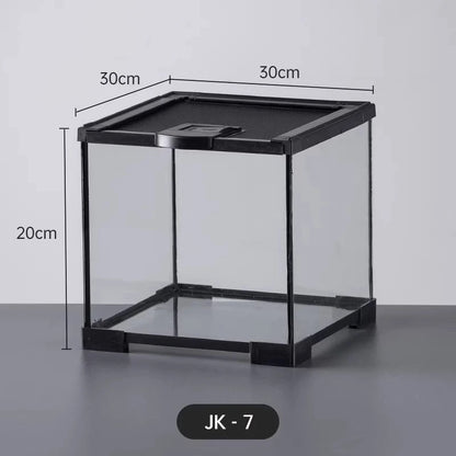 Professional glass reptile terrarium for chameleon,lizard,and snake,suitable for horned frog and water turtle,clear ventilation