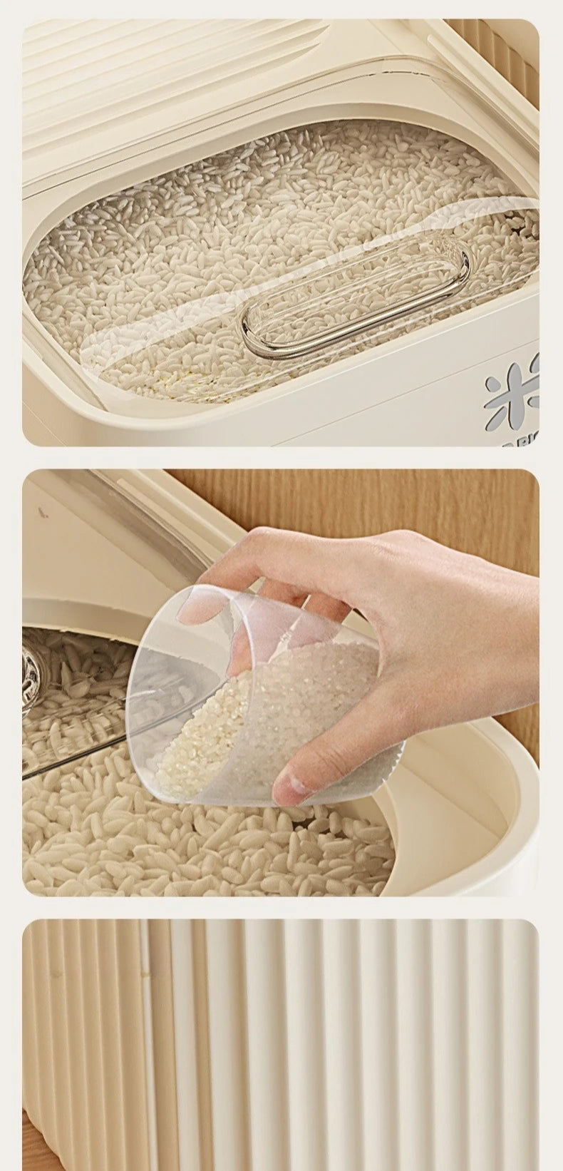 Moisture Proof Rice Dispenser 5KG/10KG Rice Bucket Kitchen Organizer Pet Food Storage Container Cereal Jar Caixa Organizadora