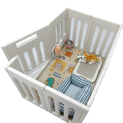 Open Top Small Dog Indoor Cage 66CM Away From Door Plastic Fence Eco-friendly Dog Cage Pet Animal Products Supplies Accessories