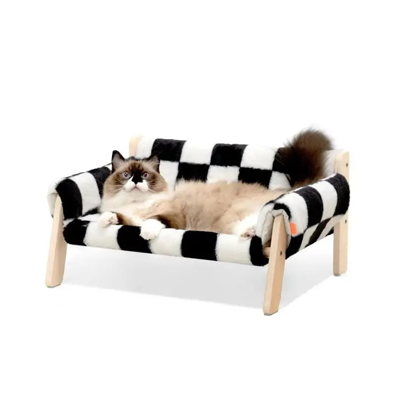 Wooden Cat Sofa Pet Bed Net Celebrity Cat Bed Dog Bed Summer Season Universal Detachable And Washable Cat Bed