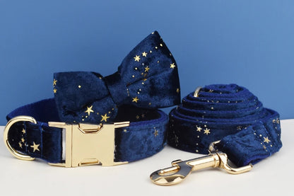 Luxury Fashion Pet Accessories Custom Design Logo Black Bottom Flower Sublimation Dog Collar Leashes Harness Bow Set Star01