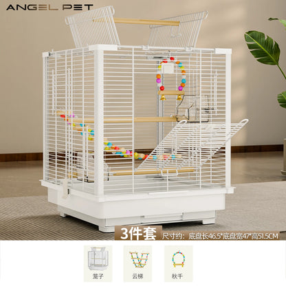Large Sugar Glider Cage -Vertical Wire Rat & Flying Squirrel Habitat Anti-Splash Escape-Proof Design Easy Clean Luxury Enclosure