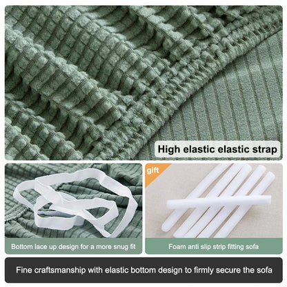 Jacquard Sofa Cover Couch Cover Sofa Cover Elastic Soft Versatile Furniture Protection Cover Pet Proof Living Room Household Use