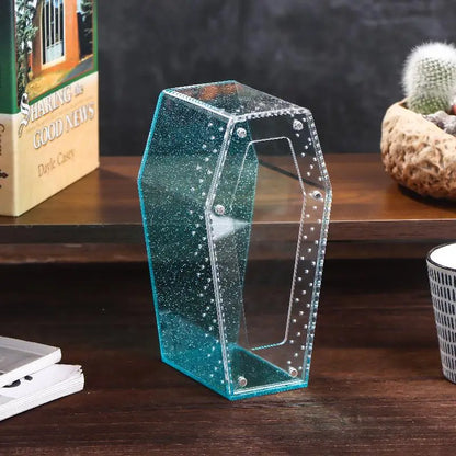Transparent Acrylic Herpetarium; Spider, Insect, Lizard Breeding Habitat with Ventilation; Arboreal Reptile Housing Box