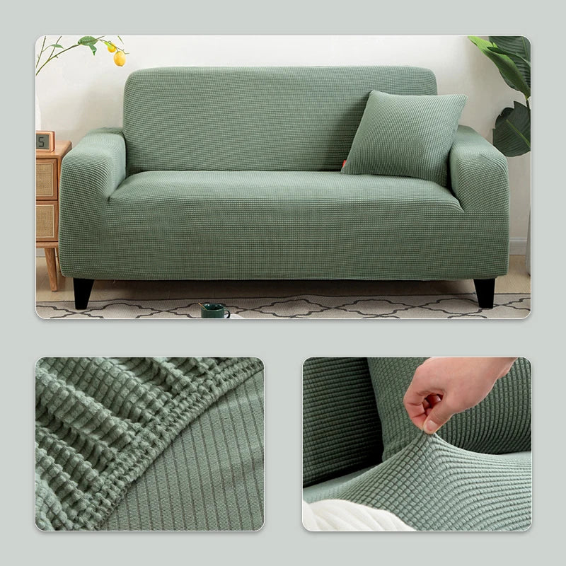 Jacquard Sofa Cover Couch Cover Sofa Cover Elastic Soft Versatile Furniture Protection Cover Pet Proof Living Room Household Use