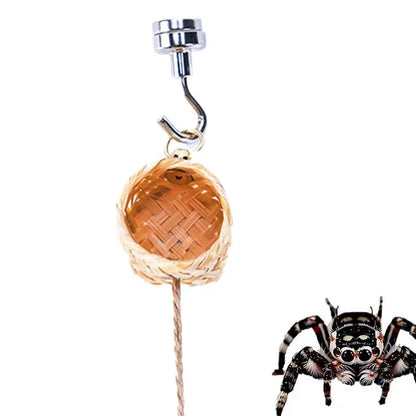 Magnetic Jumping Spider Hideawa y Pet Spider Habitat with Climbing Rope Decorative Small Pet House Shelter Space for Home Garden