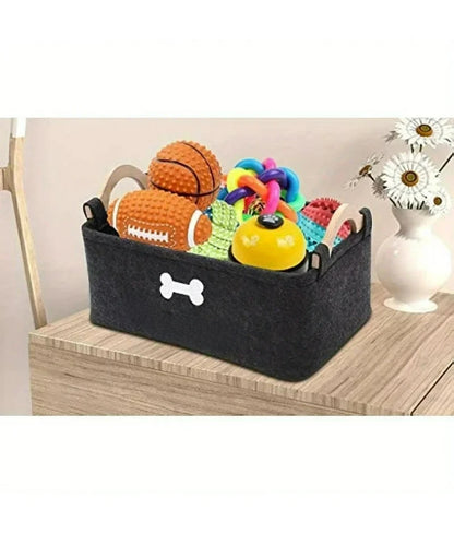 Pet dog toy felt storage box home storage basket dirty clothes storage bag storage basket Pet dog toy felt storage box