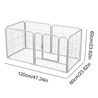 6 Panels Dog Fence Playpen Foldable Exercise Puppy Kennel Cage Heavy Duty Dog Exercise Fence for Dog Cat Rabbit Pet Exercise