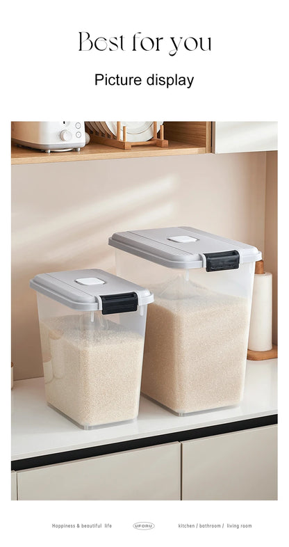 Rice bucket Household flour storage tank sealed against insects and moisture food-grade rice storage box Rice box