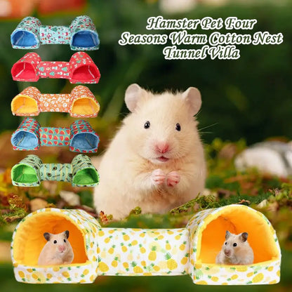 Hamster House Guinea Pig Bed Cave House Hideout for Dwarf Rabbit Bunny Ferret Hamster Chinchilla Hedgehog Washable Cage Nest