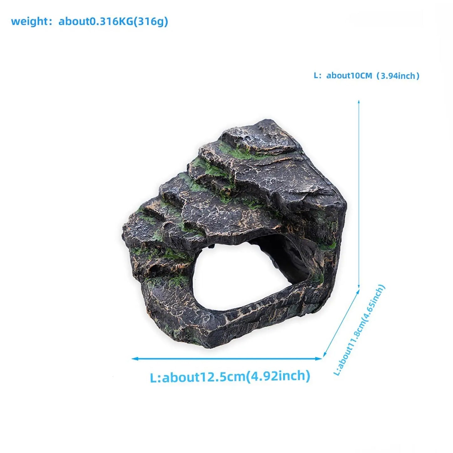 Resin Reptile Rock Hideout Turtles Basking Platform Aquarium Tank Accessories Landscape for Bearded Dragon Aquatic Turtles