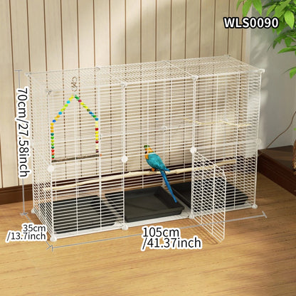 Birdcage Parrot Cage Household Large Tiger Skin Black Phoenix Peony Starling Special Luxury House with Tray