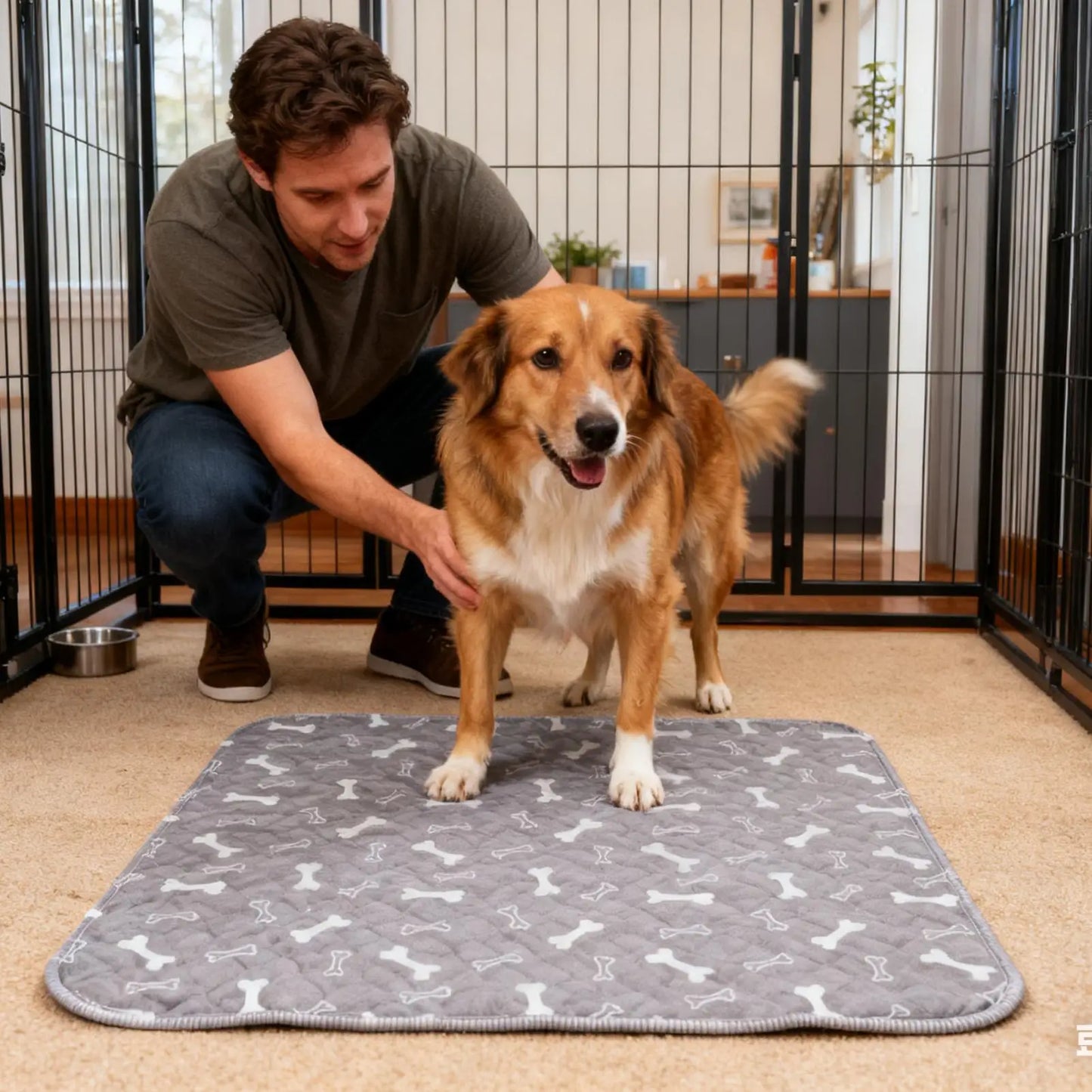 Dog Pee Pads Fast Absorbent Pet Training Mat Reusable Washable Absorbent Pee Pads For Home Potty Playpen Crate Litter pad