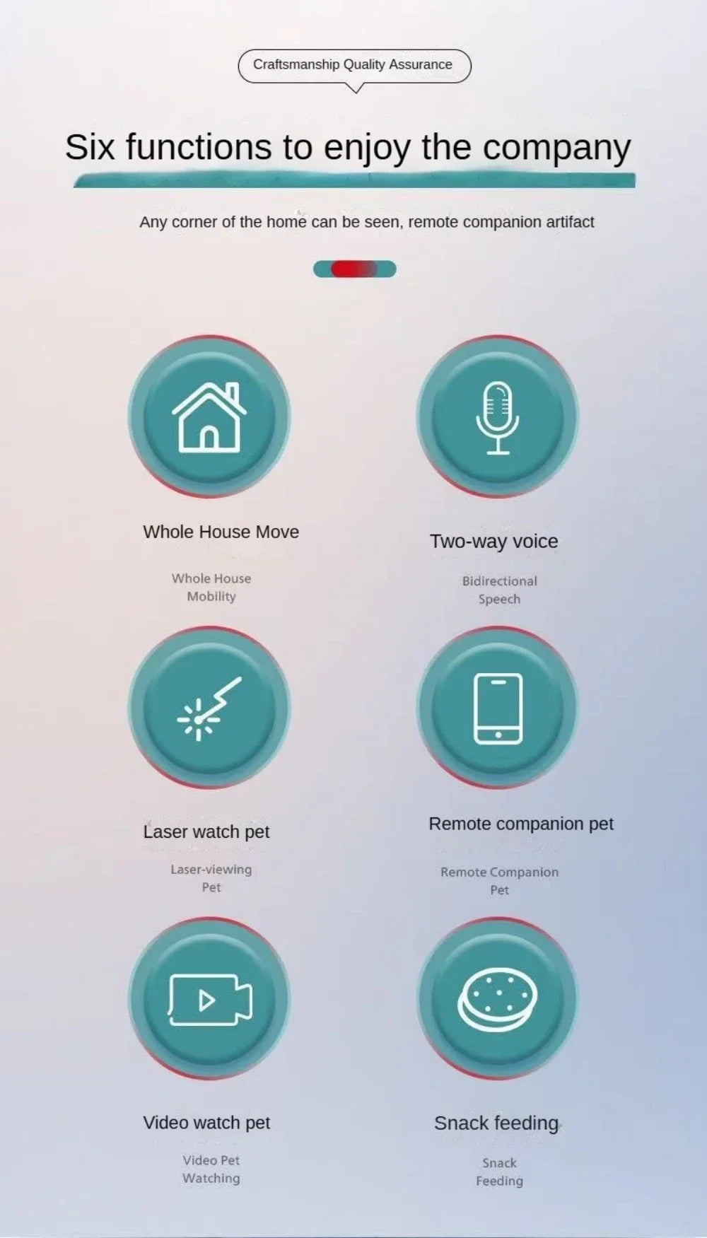 Robot Dog Interactive Feeder Wifi Link Cat Companion Food Treat Automatic Dispenser Cat Dog Interactive Toy