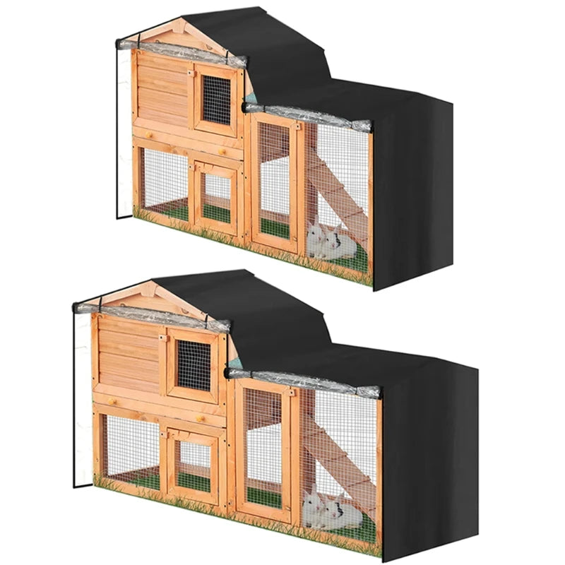 Rabbit Hutch Cover Dust Proof Moisture Resistant Cage Covers Pointed for TRIANGLE Crate Cover for Pets House Accessories