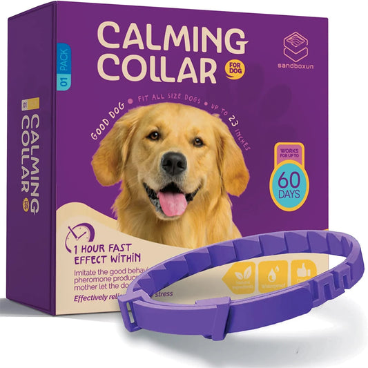 Pet Calm Collar Neck Strap Plastics Cat Dog Soothe Collar Adjustable Relieve Anxiety Remove Restlessness Protection Pet Supplies