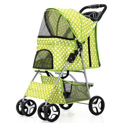 Pet Stroller Lightweight Folding Universal Wheel Cat Dog Travel Breathable Pet Stroller Outdoor Stroller for Small Medium Pets