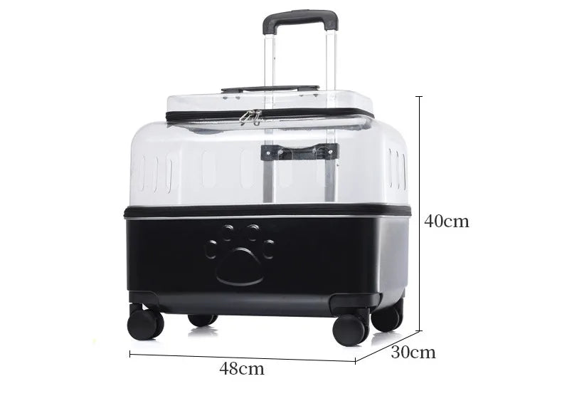 Portable Dog Strollers Carriers Travel Luxury Transparent Cats Strollers Cheap Outdoor Small Medium Suitcase Pets Supplies