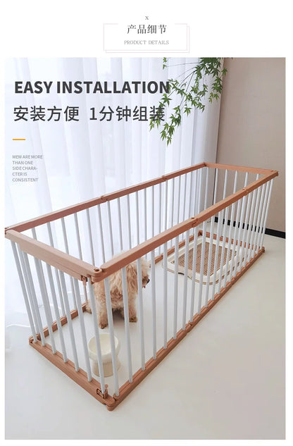 Dog Cage Strong and Durable Smooth Dogs Pets Indoor Fence Anti-rust Dog Fences Creative Design Easy Install Pet Product Supplies
